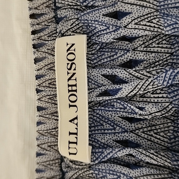 Ulla Johnson‎ Kenza Blue Silk Smocked Waist Mini Skirt Size 2 - Picture 8 of 11